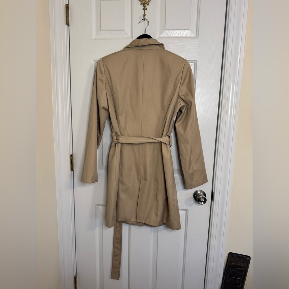 Vintage trench coat Women's size 10 cream buckle - Picture 7 of 7